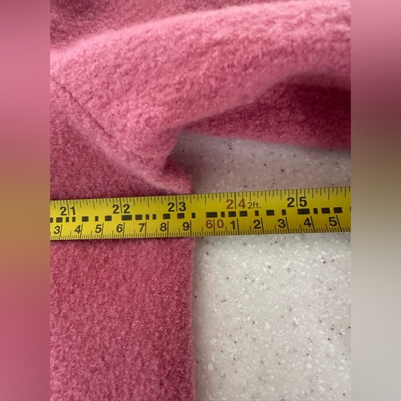 Norm Thompson 100% Wool Light Pink Button Up Sweater Jacket. Front Pockets - Picture 14 of 15